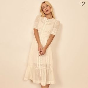 Reformation Oxford dress in Ivory - NWT - size 8